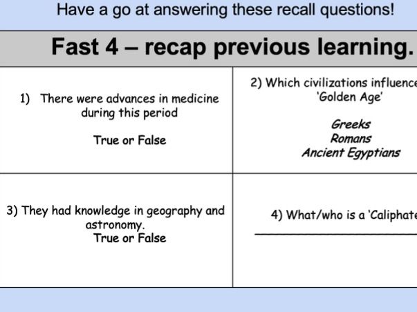 Y5 History: Early Islamic Civilisation