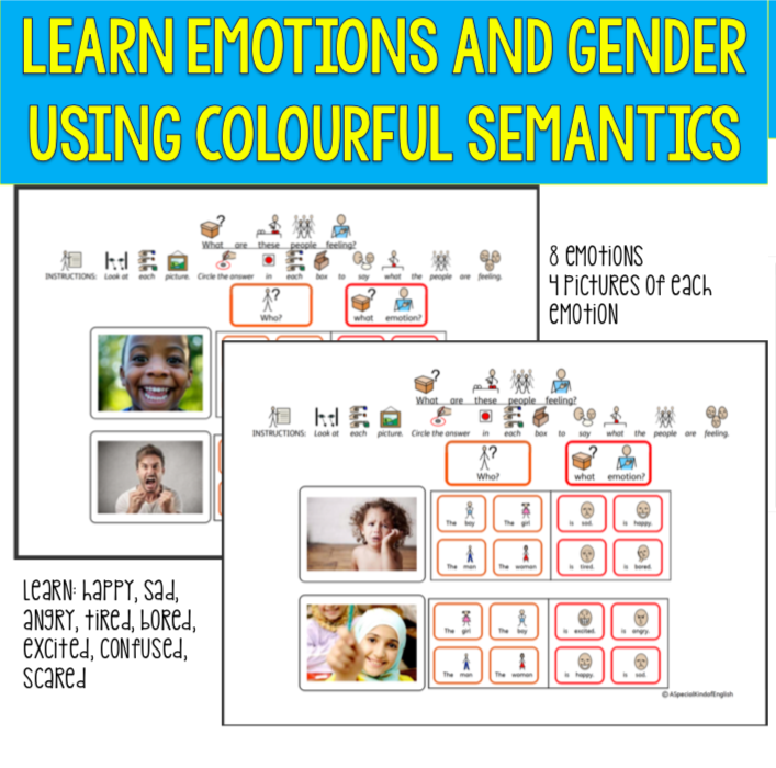 No Prep Emotions Sentence Building Using Colourful Semantics Teaching 