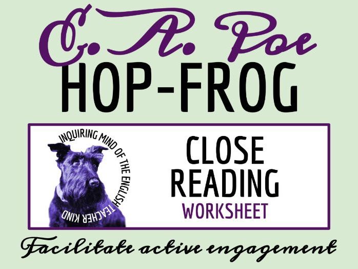 "Hop Frog" by Edgar Allan Poe Close Reading Analysis Worksheet | High School Short Story