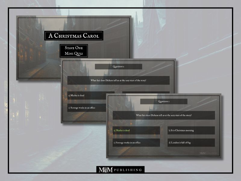 A Christmas Carol Stave 1 Free Quiz
