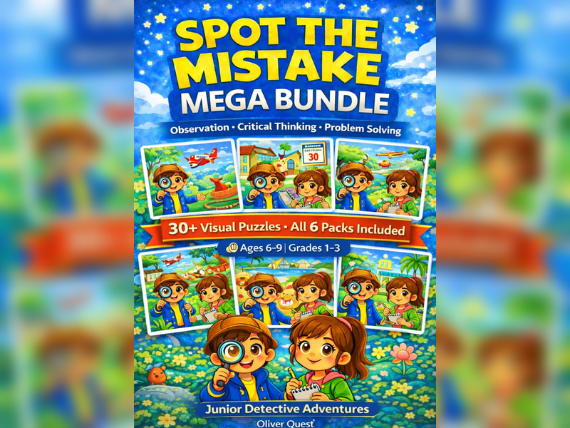 Spot the Mistake Puzzle Activity -MEGA BUNDLE