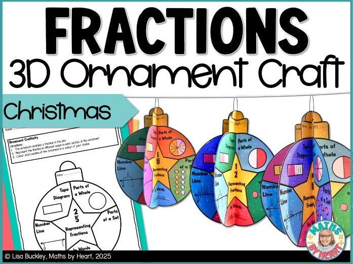 Fractions Christmas Ornament Craft