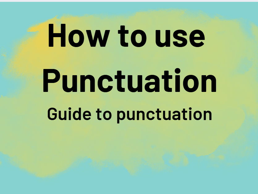 Beginner's Guide to Punctuation