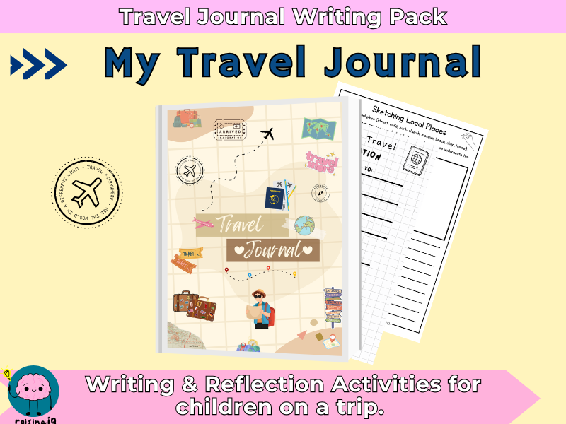 Travel Journal Writing Pack for Kids