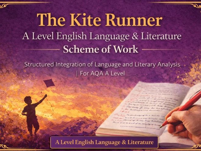 The Kite Runner: A Level English Language & Literature Scheme of Work