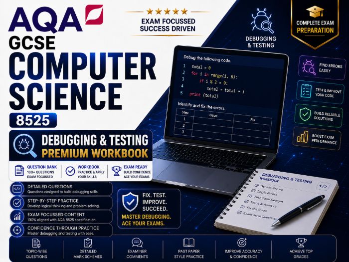 AQA GCSE Computer Science 8525 | Debugging & Testing Premium Workbook | Questions