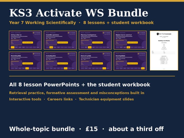 KS3 Activate Working Scientifically Complete Topic Bundle