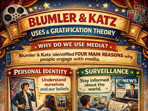Blumler and Katz Uses and Gratifications Theory - Display Poster