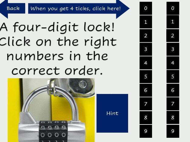 Virtual Escape room - Maths test
