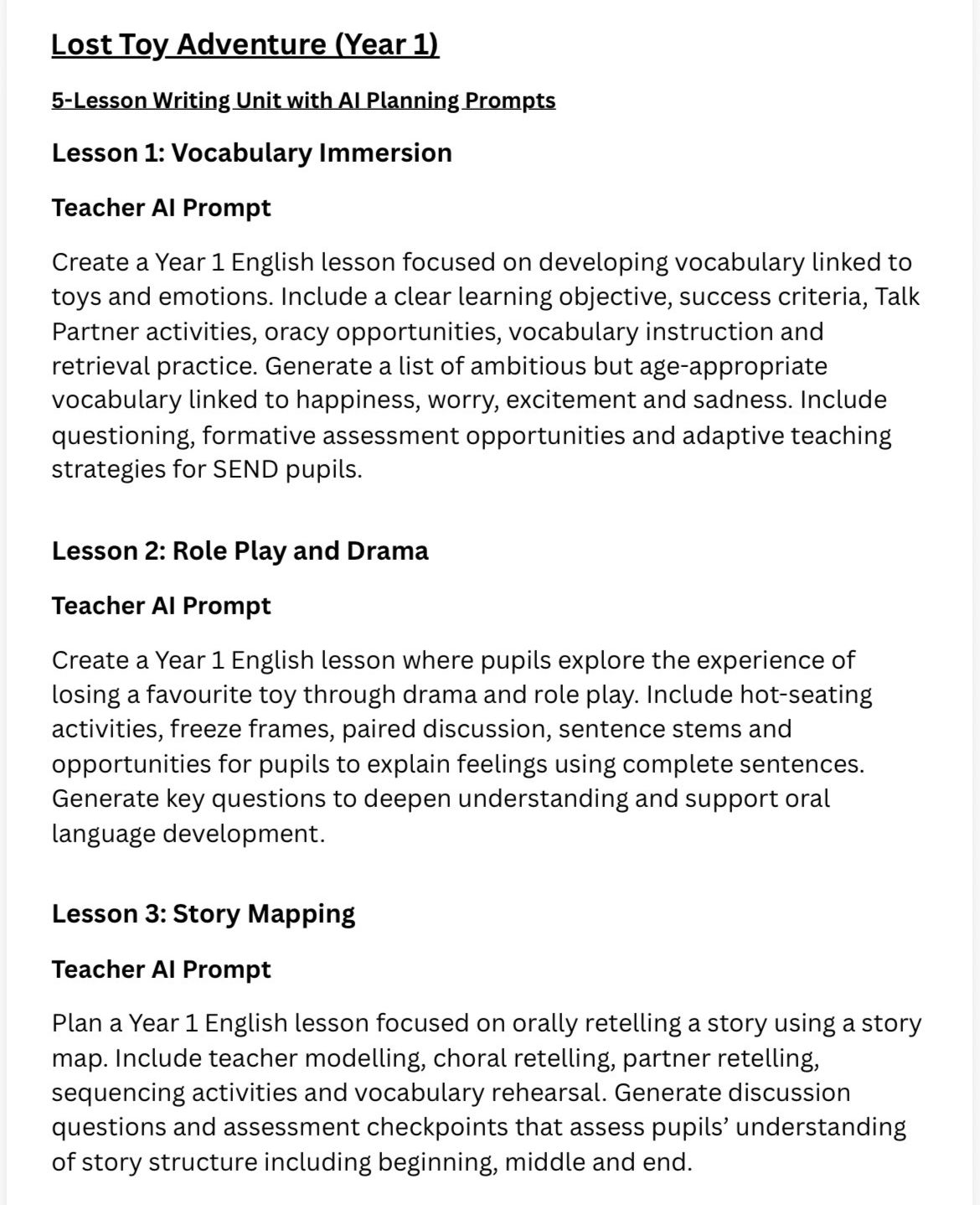 English Writing AI Prompts
