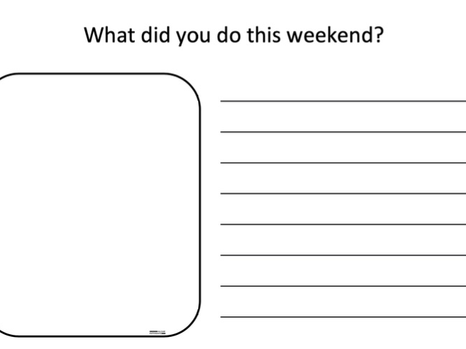 What Did You Do This Weekend? – Writing Activity