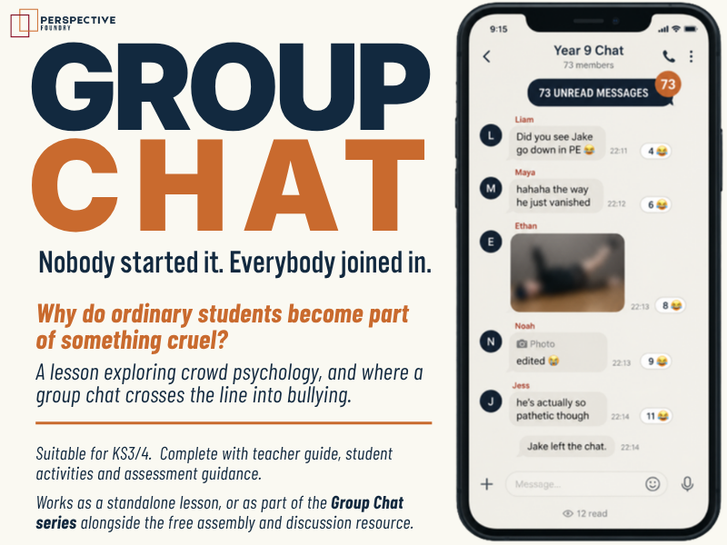 Group Chat Lesson KS3 KS4 PSHE Bullying