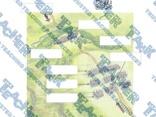 The Battle of Hastings Labelling Worksheet and QR Game Code