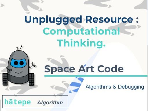 ByteEd Unplugged Pixel Coding Art - Space Theme