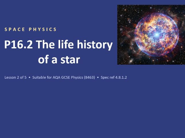 P16.2 The Life History of a Star (AQA GCSE Physics)