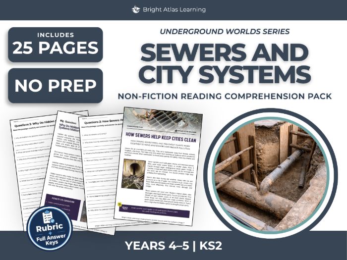 Sewers and City Systems Reading Comprehension | KS2 Years 4 & 5