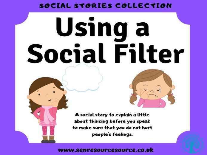 Using a Social Filter Social Story | Teaching Resources