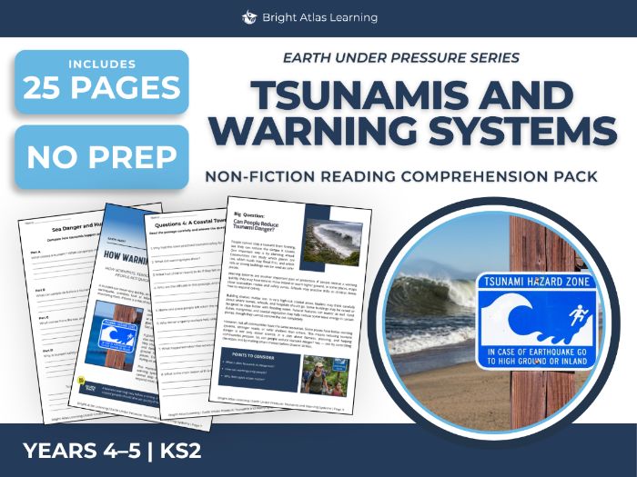 Tsunamis Reading Comprehension | KS2 Years 4 & 5
