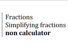Fractions - Simplifying fractions