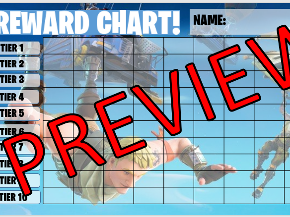 Fortnite Themed Reward Charts 5 Different Templates Teaching Resources