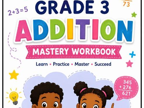 Grade 3 Addition Worksheets | 30-Page Maths Workbook with Regrouping
