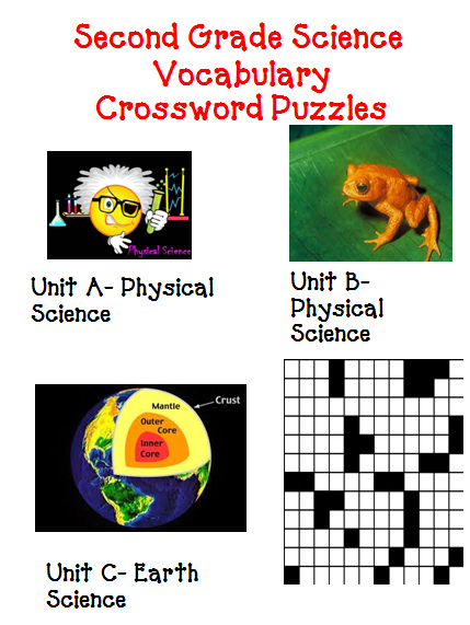 Scott Foresman Second Grade Science Vocabulary Crosswords Full Year Bundle