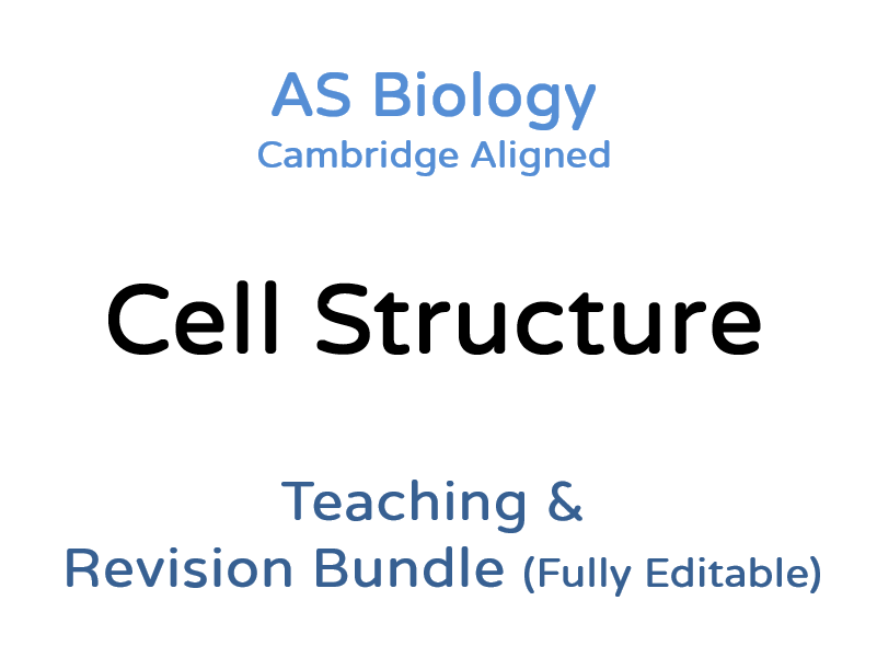 AS Biology Cell Structure – Teaching & Revision Bundle: Cambridge 9700, Fully Editable PPT