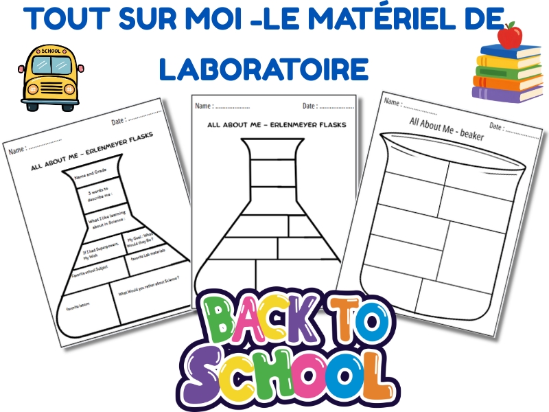 Science All About Me Worksheets | Back to School STEM Activity – Science Lab