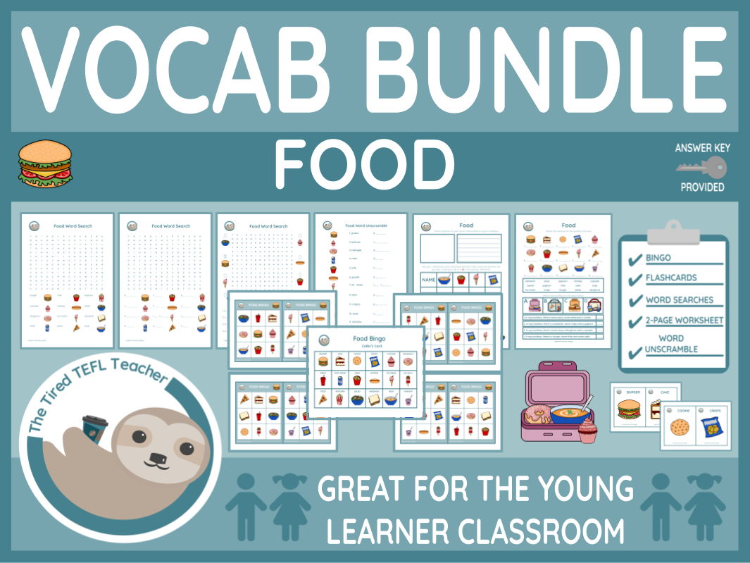ESL Food Vocabulary Bundle