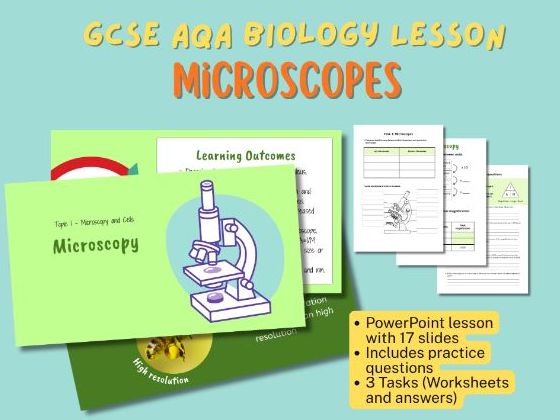 AQA GCSE Biology: Microscopes Lesson | Magnification, Resolution, Calculations & Electron Microscope