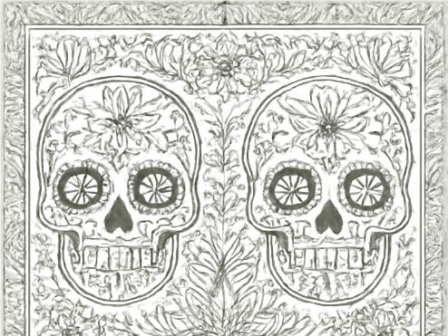 Vibrant Sugar Skulls : A Day of the Dead Coloring Book