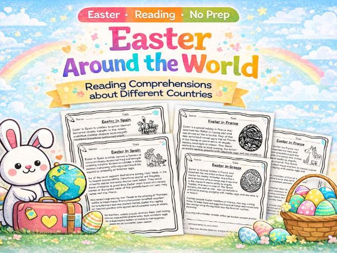 Easter Reading Comprehensions - Easter around the world - customs and traditions