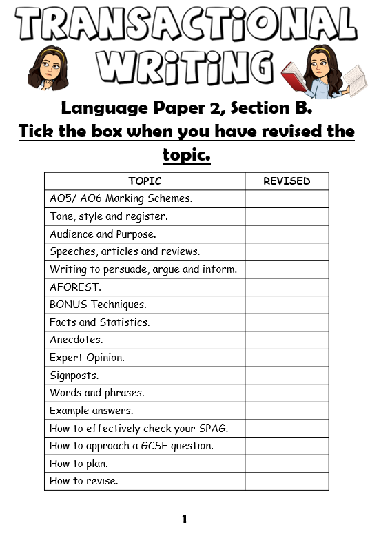 transactional-writing-model-answer