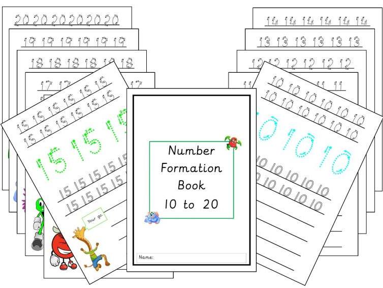 Character Number Formation 10 to 20 Teaching Resources