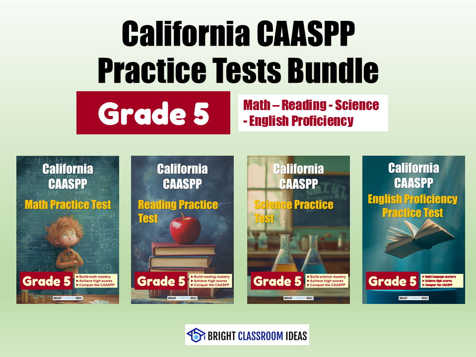 California CAASPP Practice Tests Bundle for Grade 5