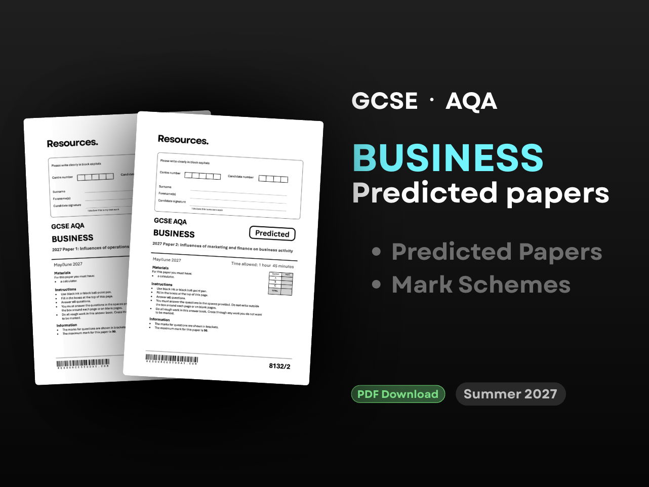 GCSE AQA Business Expertly Predicted Papers for 2027