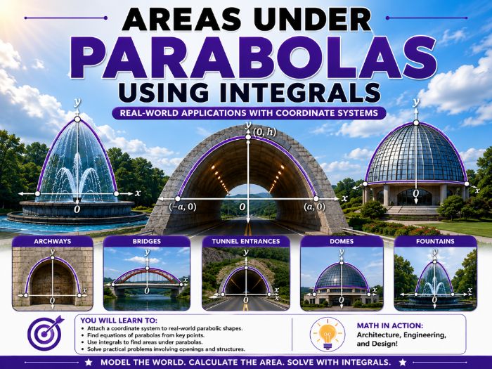 Areas Under Parabolas Using Integrals