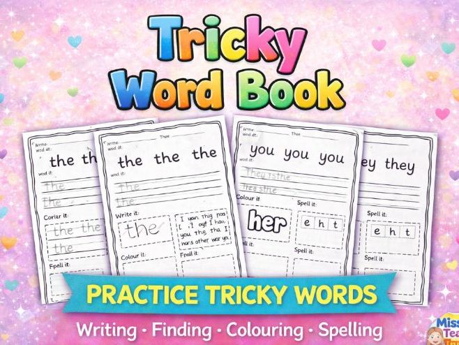 Tricky word book - Reception, Year 1 and Year 2
