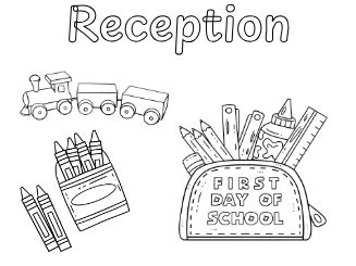 My Firsy Day in Reception Colouring