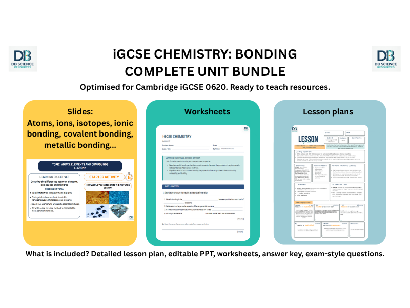 CIE_iGCSE_CHEMISTRY_0620 _ UNIT 3_BONDING_ SYLLABUS 2026-2028