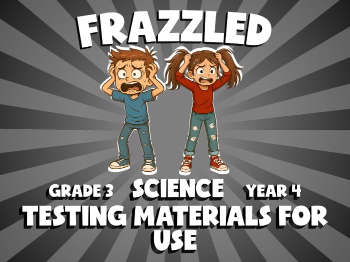 Testing Materials for Use FRAZZLED Science Game | No-Prep Year 4 Review Activity