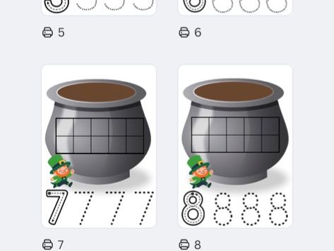 St Patrick’s Day 10s frame activity