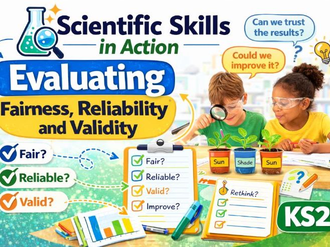 Investigate Like a Scientist: Evaluating Fairness, Reliability and Validity (KS2 Science Skills)