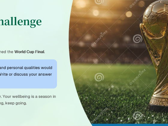World Cup Wellbeing: Building your Winning Team in Form