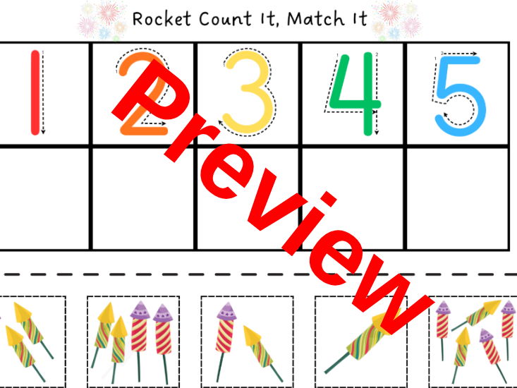 Rocket Counting & Number Matching to 5
