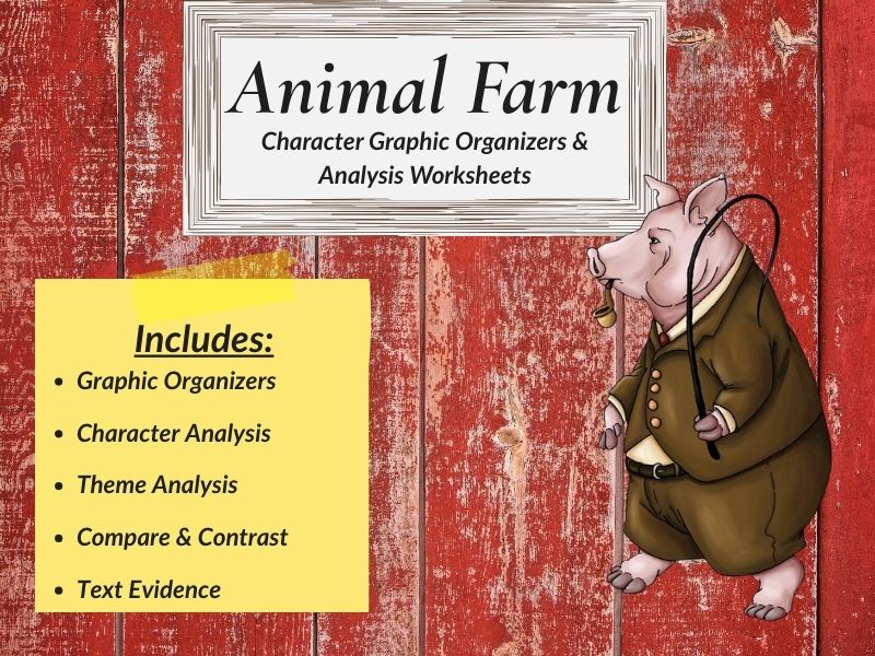 Animal Farm: Character Graphic Organizers & Analysis Worksheets