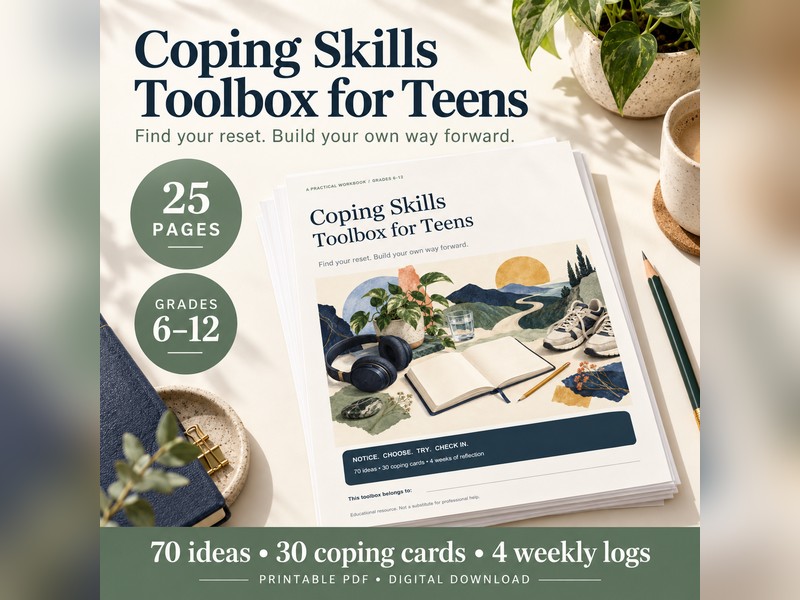 Coping Skills Toolbox for Teens - Workbook