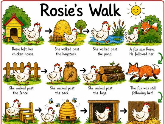 Rosies walk and the tiger who came to tea story maps