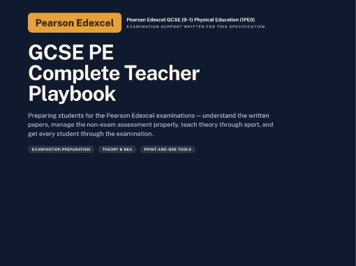 GCSE Physical Education — Pearson Edexcel | Examination | Pearson Edexcel GCSE (9–1) Physic