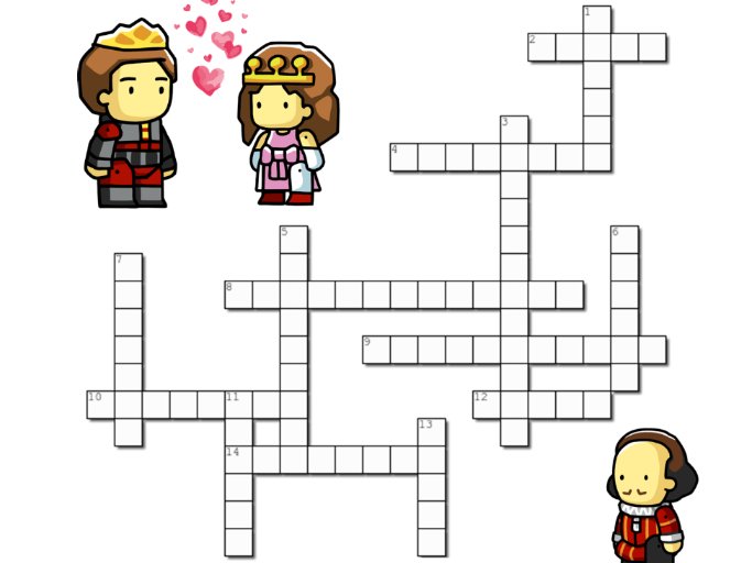 English Literature: Romeo and Juliet Character Quotes Crossword